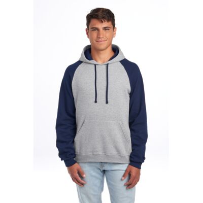 Unisex NuBlend ® Colorblock Raglan Hoodie Sweatshirt Thumbnail