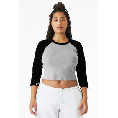 Women's Micro Rib 3/4 Raglan Baby Tee Thumbnail