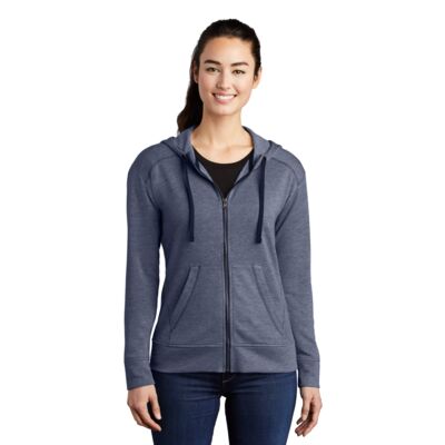 Women's PosiCharge ® Tri Blend Wicking Fleece Full Zip Hooded Jacket Thumbnail