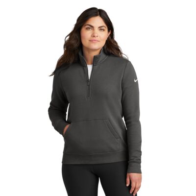Women's Club Fleece Sleeve Swoosh 1/2 Zip Thumbnail